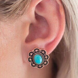 Paparazzi Jewelry Accessories - Springtime Deserts - Copper Earrings - Vintage